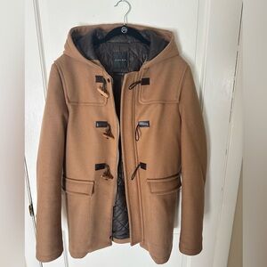 Zara men’s tan winter coat, size L, excellent condition